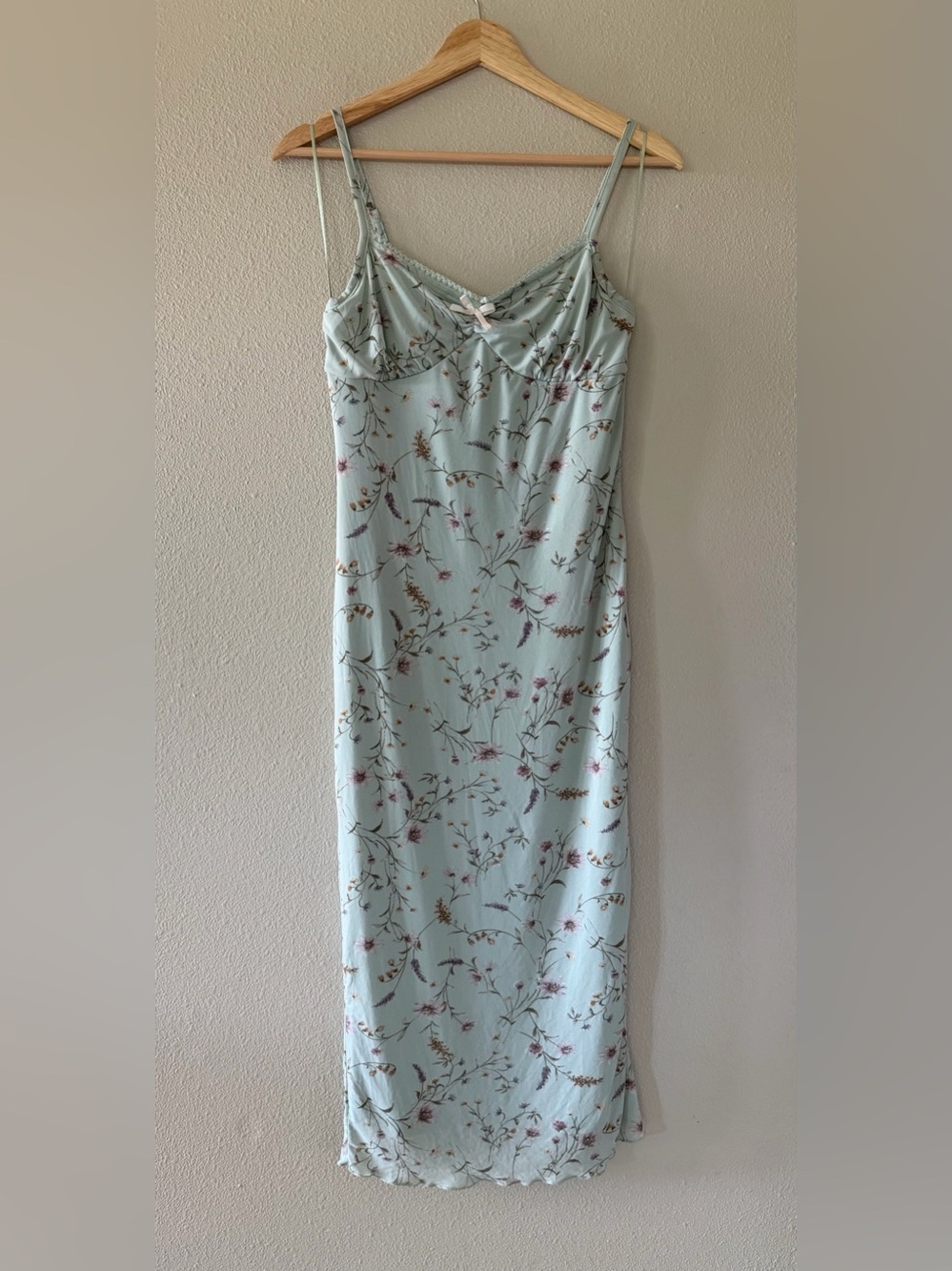 Thirty Thirty LA Mesh Babydoll Midi Floral Fairycore Whimsy Slip Dress M